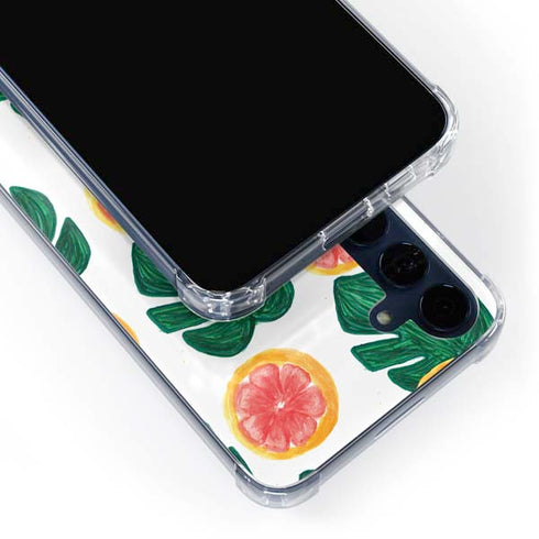 Bouffants and Broken Hearts Tropical Leaves and Citrus Galaxy S24 Clear Case